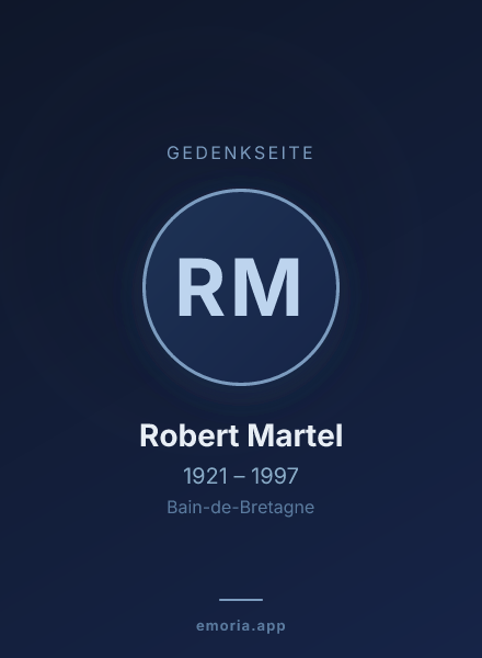 Gedenkportrait von Robert Martel