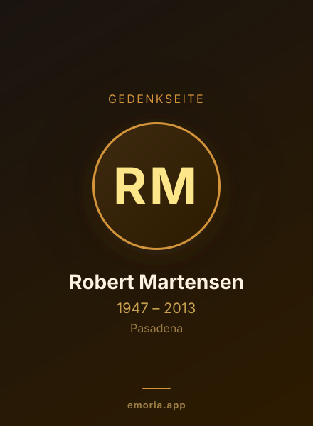 Gedenkportrait von Robert Martensen
