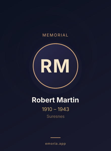 Memorial portrait of Robert Martin