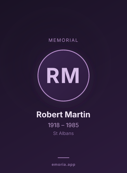 Memorial portrait of Robert Martin
