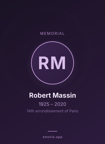 Memorial portrait of Robert Massin
