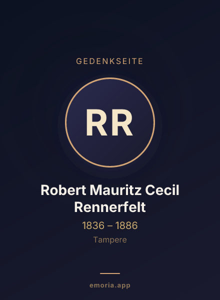 Gedenkportrait von Robert Mauritz Cecil Rennerfelt
