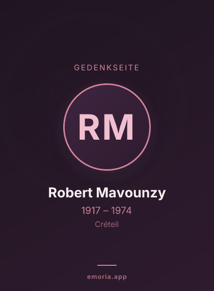 Gedenkportrait von Robert Mavounzy