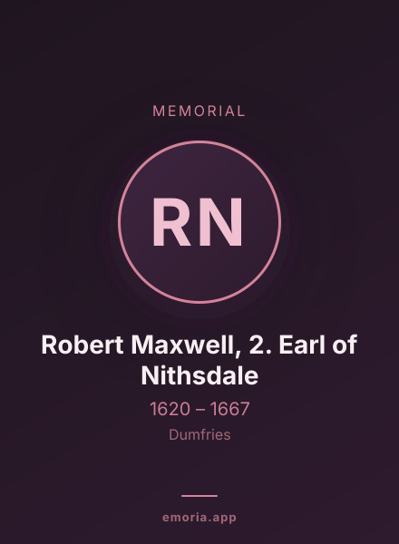 Memorial portrait of Robert Maxwell, 2. Earl of Nithsdale