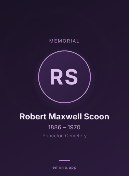 Memorial portrait of Robert Maxwell Scoon