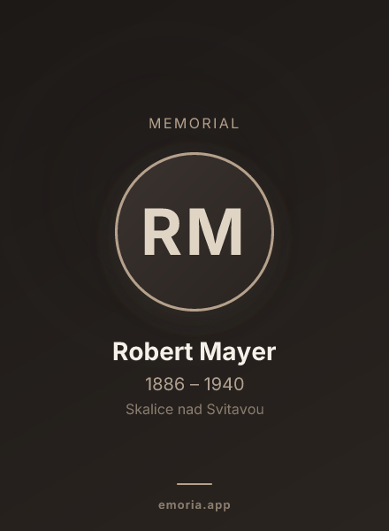 Memorial portrait of Robert Mayer
