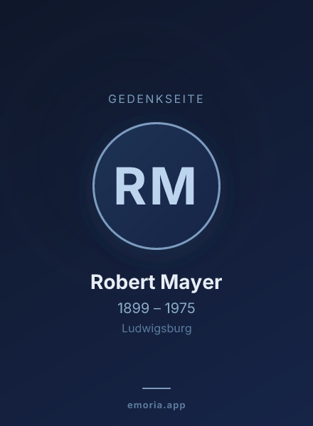 Gedenkportrait von Robert Mayer