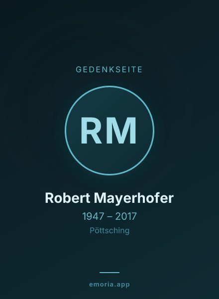 Gedenkportrait von Robert Mayerhofer