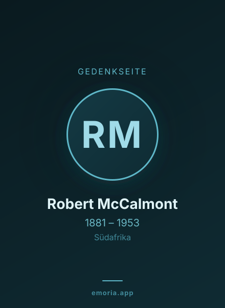 Gedenkportrait von Robert McCalmont
