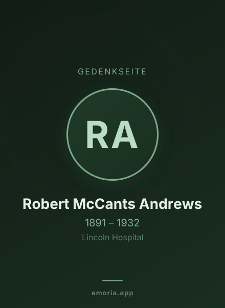 Gedenkportrait von Robert McCants Andrews