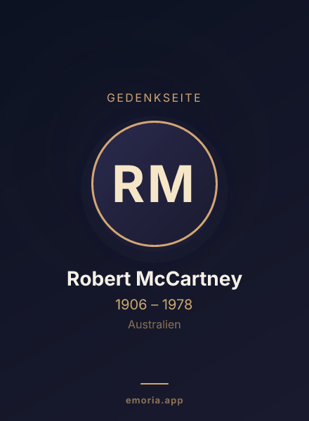 Gedenkportrait von Robert McCartney