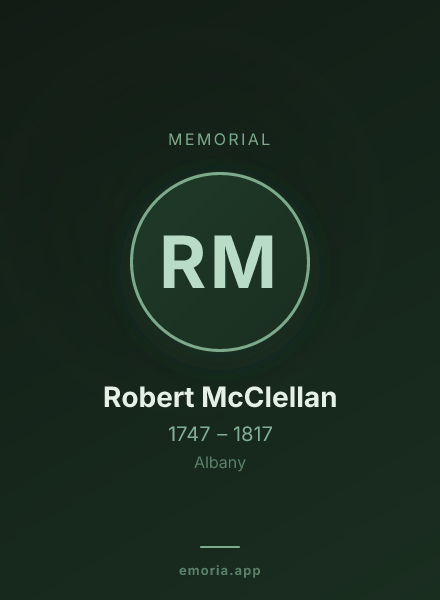 Memorial portrait of Robert McClellan