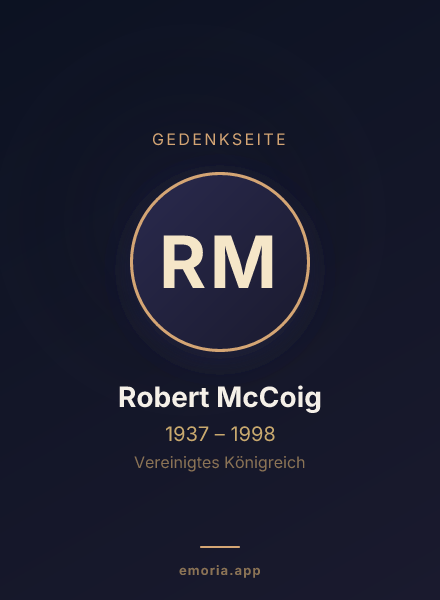 Gedenkportrait von Robert McCoig