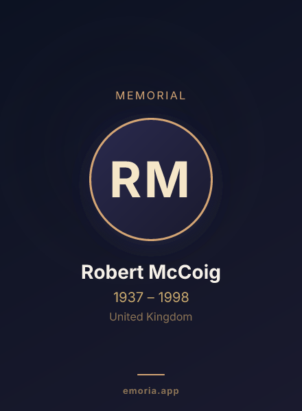 Memorial portrait of Robert McCoig
