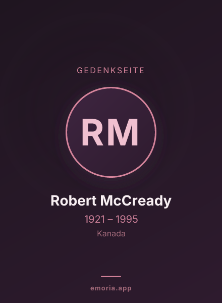 Gedenkportrait von Robert McCready