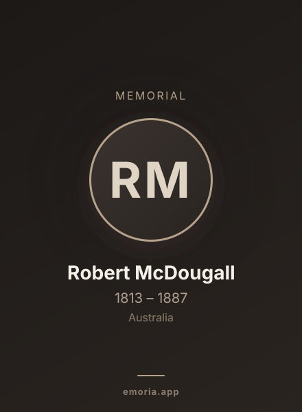 Memorial portrait of Robert McDougall