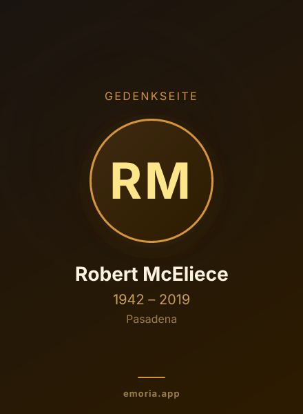 Gedenkportrait von Robert McEliece