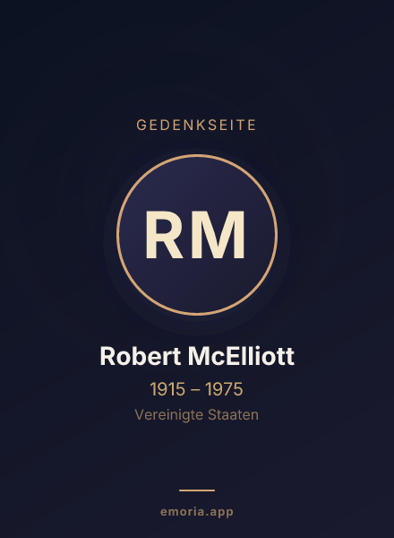Gedenkportrait von Robert McElliott