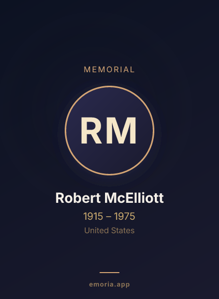 Memorial portrait of Robert McElliott
