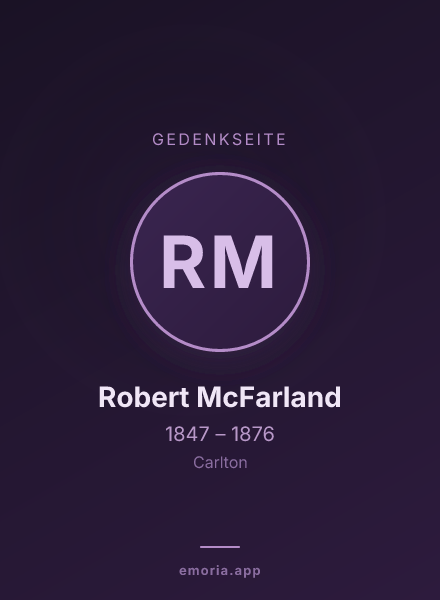 Gedenkportrait von Robert McFarland