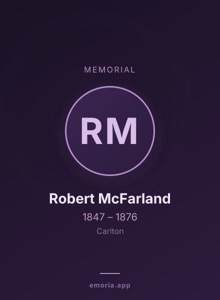 Memorial portrait of Robert McFarland