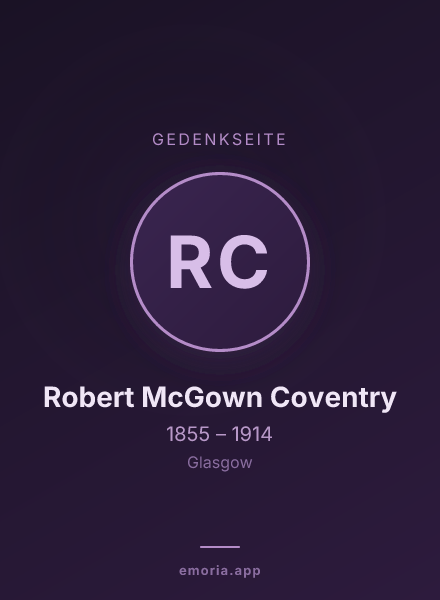 Gedenkportrait von Robert McGown Coventry