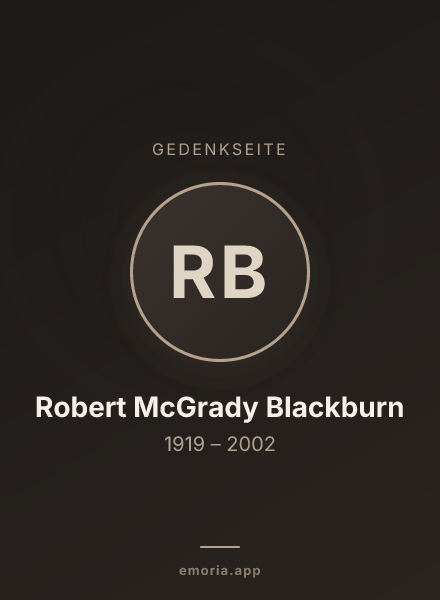 Gedenkportrait von Robert McGrady Blackburn