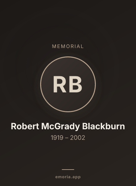 Memorial portrait of Robert McGrady Blackburn