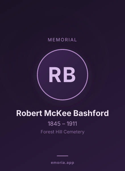 Memorial portrait of Robert McKee Bashford