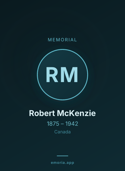 Memorial portrait of Robert McKenzie