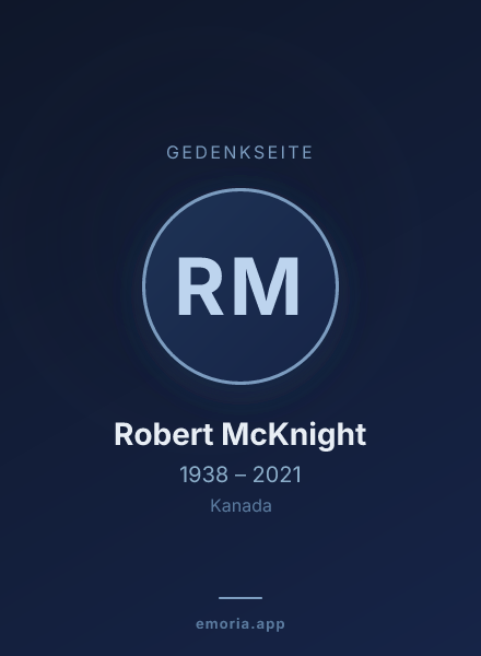 Gedenkportrait von Robert McKnight