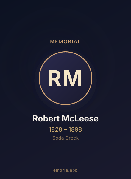 Memorial portrait of Robert McLeese