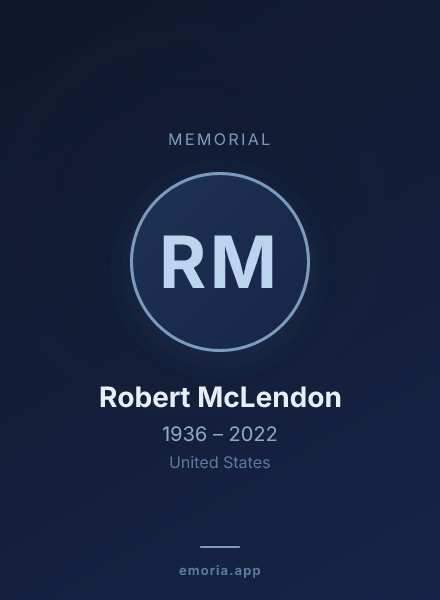 Memorial portrait of Robert McLendon