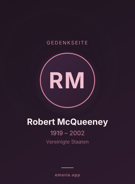 Gedenkportrait von Robert McQueeney