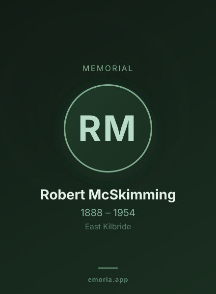 Memorial portrait of Robert McSkimming