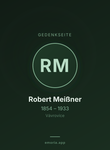 Gedenkportrait von Robert Meißner