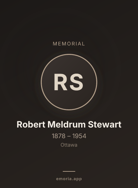 Memorial portrait of Robert Meldrum Stewart