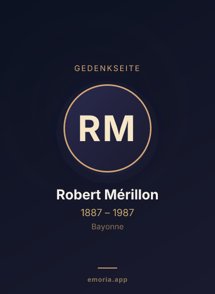 Gedenkportrait von Robert Mérillon