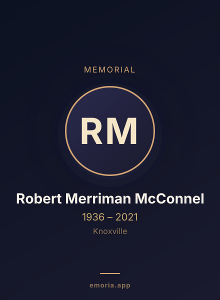 Memorial portrait of Robert Merriman McConnel