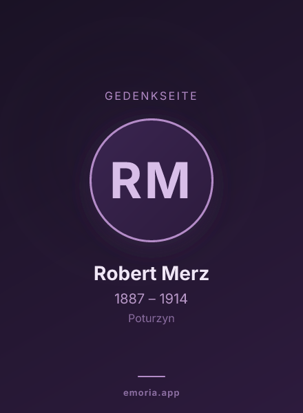 Gedenkportrait von Robert Merz