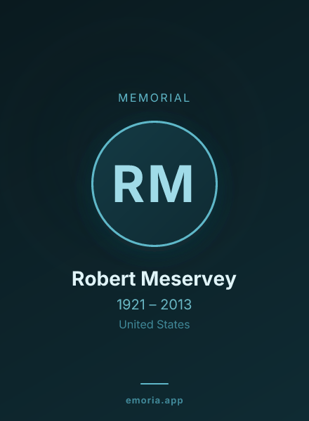 Memorial portrait of Robert Meservey
