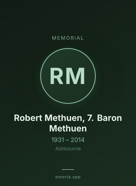 Memorial portrait of Robert Methuen, 7. Baron Methuen