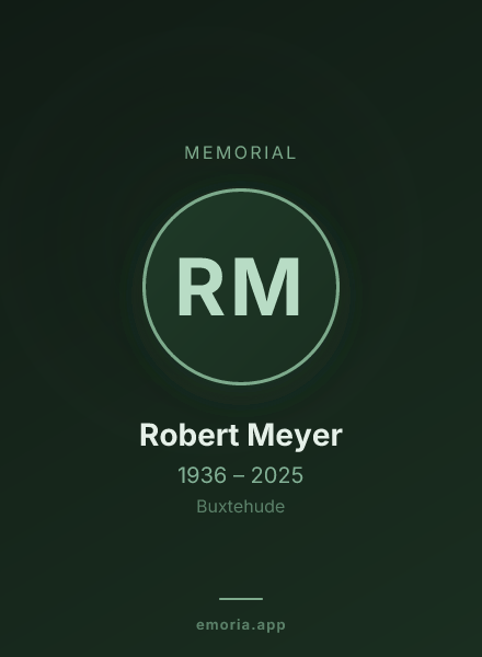 Memorial portrait of Robert Meyer