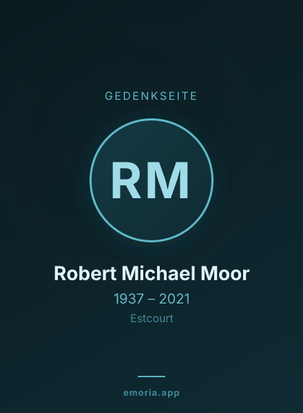 Gedenkportrait von Robert Michael Moor