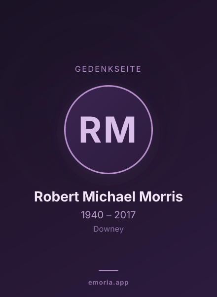 Gedenkportrait von Robert Michael Morris