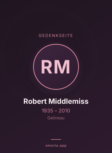 Gedenkportrait von Robert Middlemiss