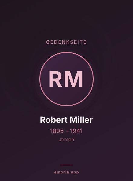 Gedenkportrait von Robert Miller