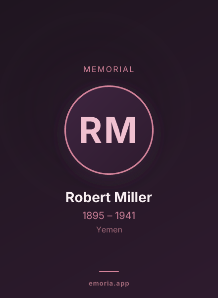 Memorial portrait of Robert Miller