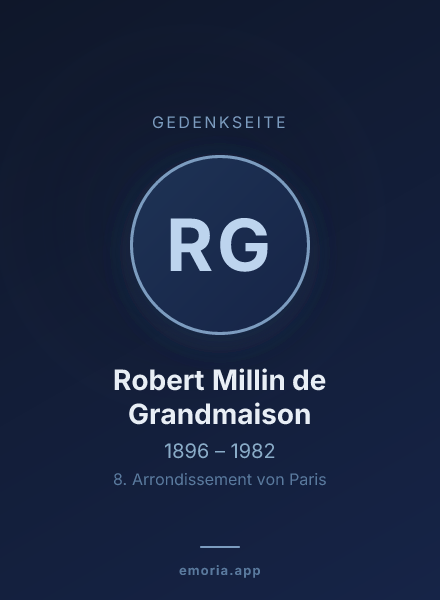 Gedenkportrait von Robert Millin de Grandmaison