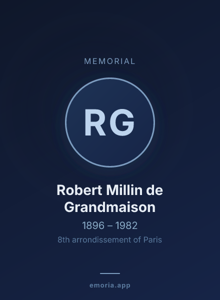 Memorial portrait of Robert Millin de Grandmaison